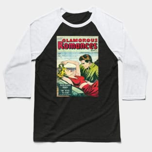 Vintage Romance Comic Book Cover - Glamorous Romances Baseball T-Shirt